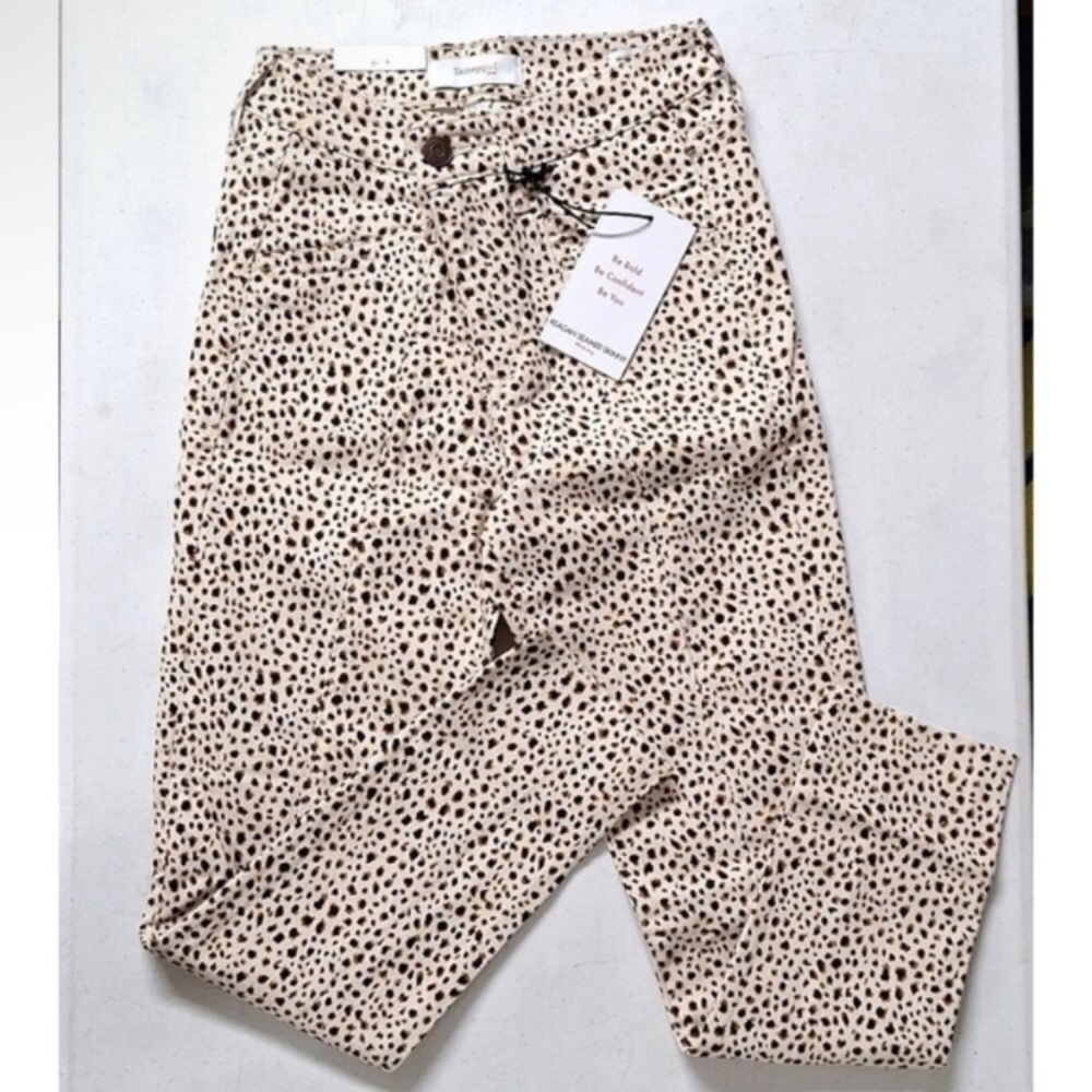 NWT! SkinnyGirl Reagan High-Rise Skinny Ankle Jeans - Cheetah Animal Print - Picture 2 of 10